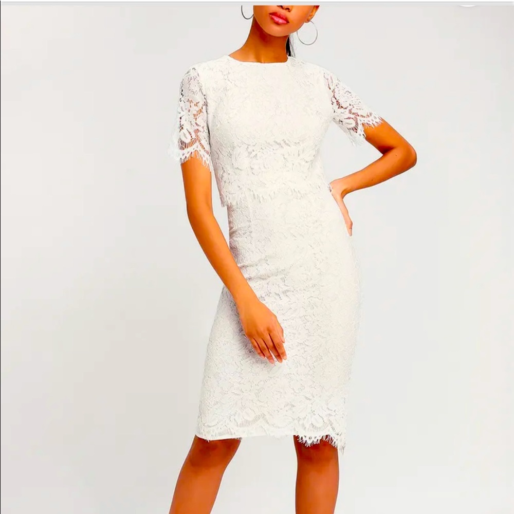 White lace Lulu’s dress size small